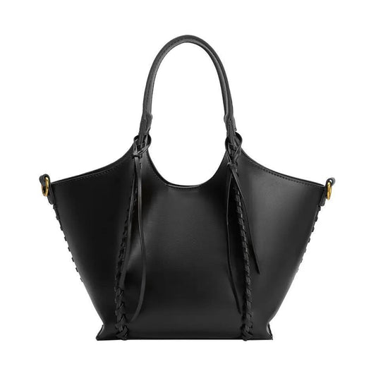 Belinda Black Recycled Vegan Leather Tote Bag