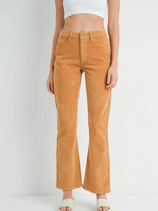 Corduroy Slim Bootcut - Dark Camel