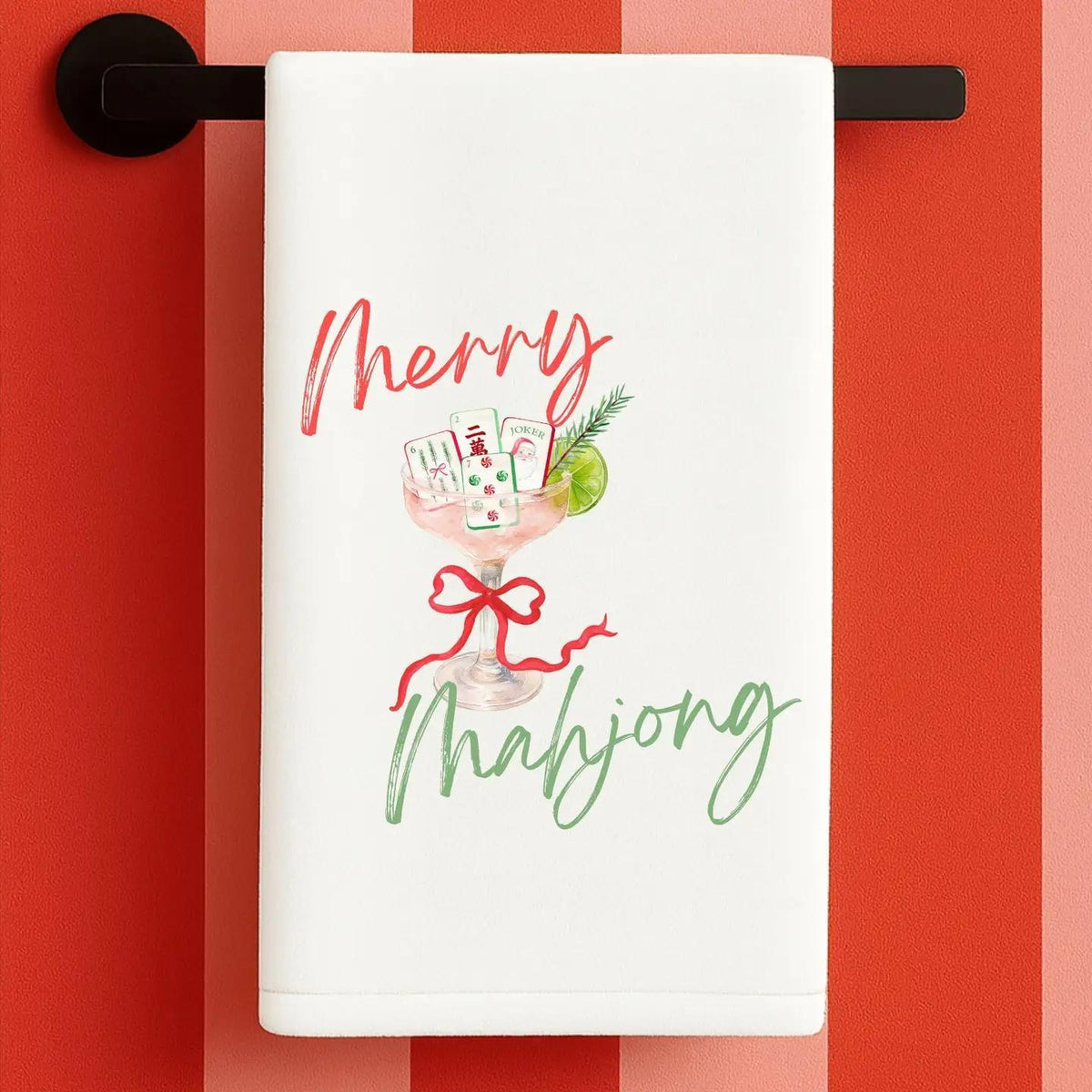 Merry Mahjong Christmas Gift Towel