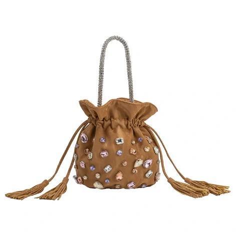 Starla Vegan Leather Jewel Top Handle Bag