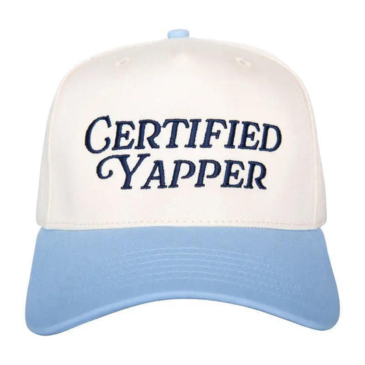 Certified Yapper Two-Toned Vintage Hat