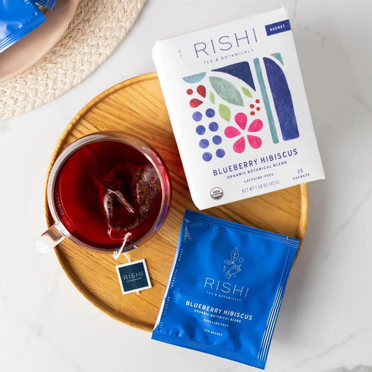 Blueberry Hibiscus Organic Herbal Tea Sachets