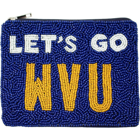 Let's Go WVU Beaded Pouch