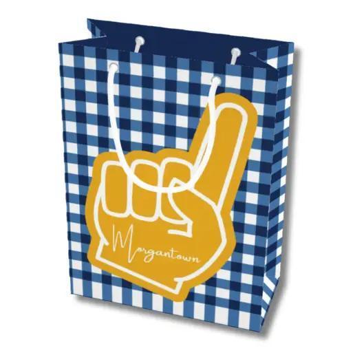 Blue & Gold Foam Finger Morgantown Gift Bag
