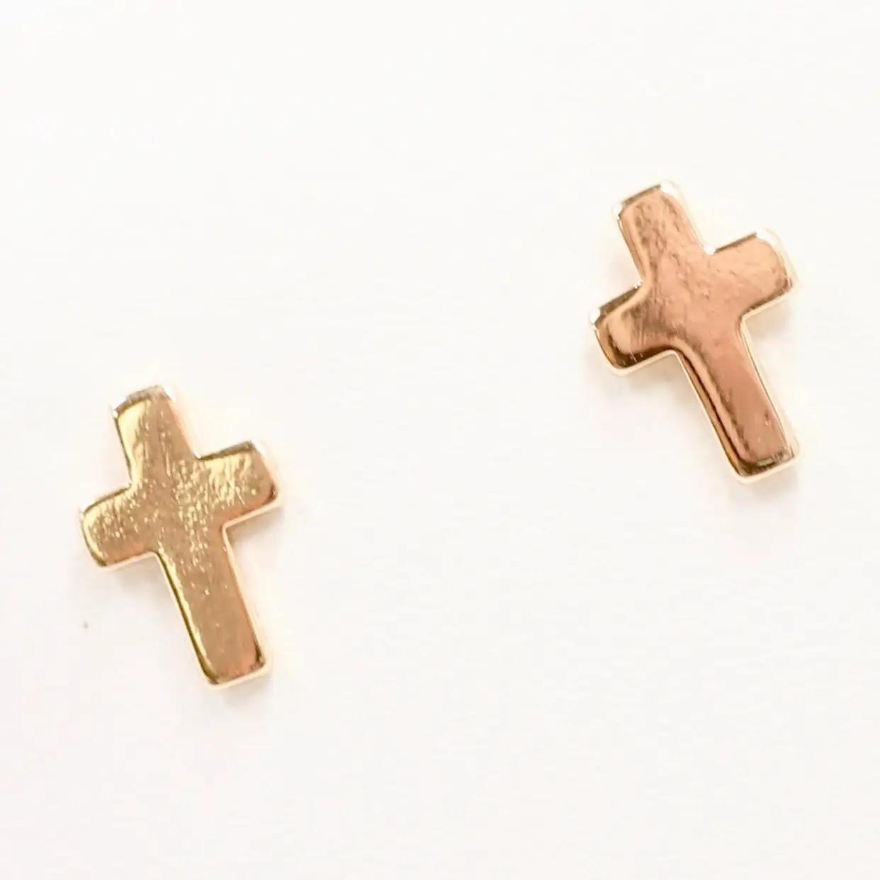Christy Cross Earring Gold