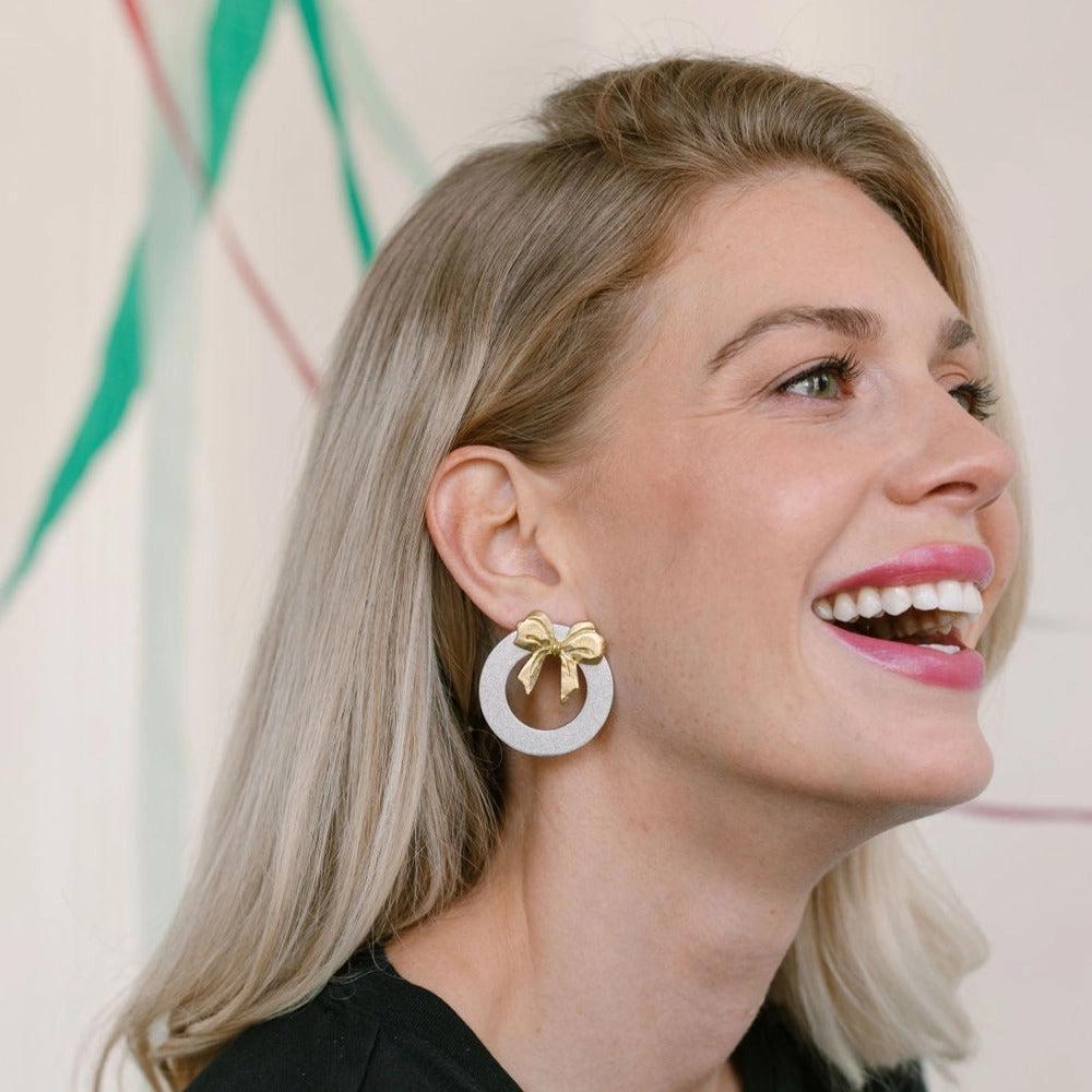 Metallic Wreath Earrings