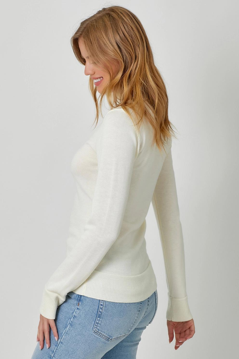Cashmere Turtle Neck Sweater (Ivory)