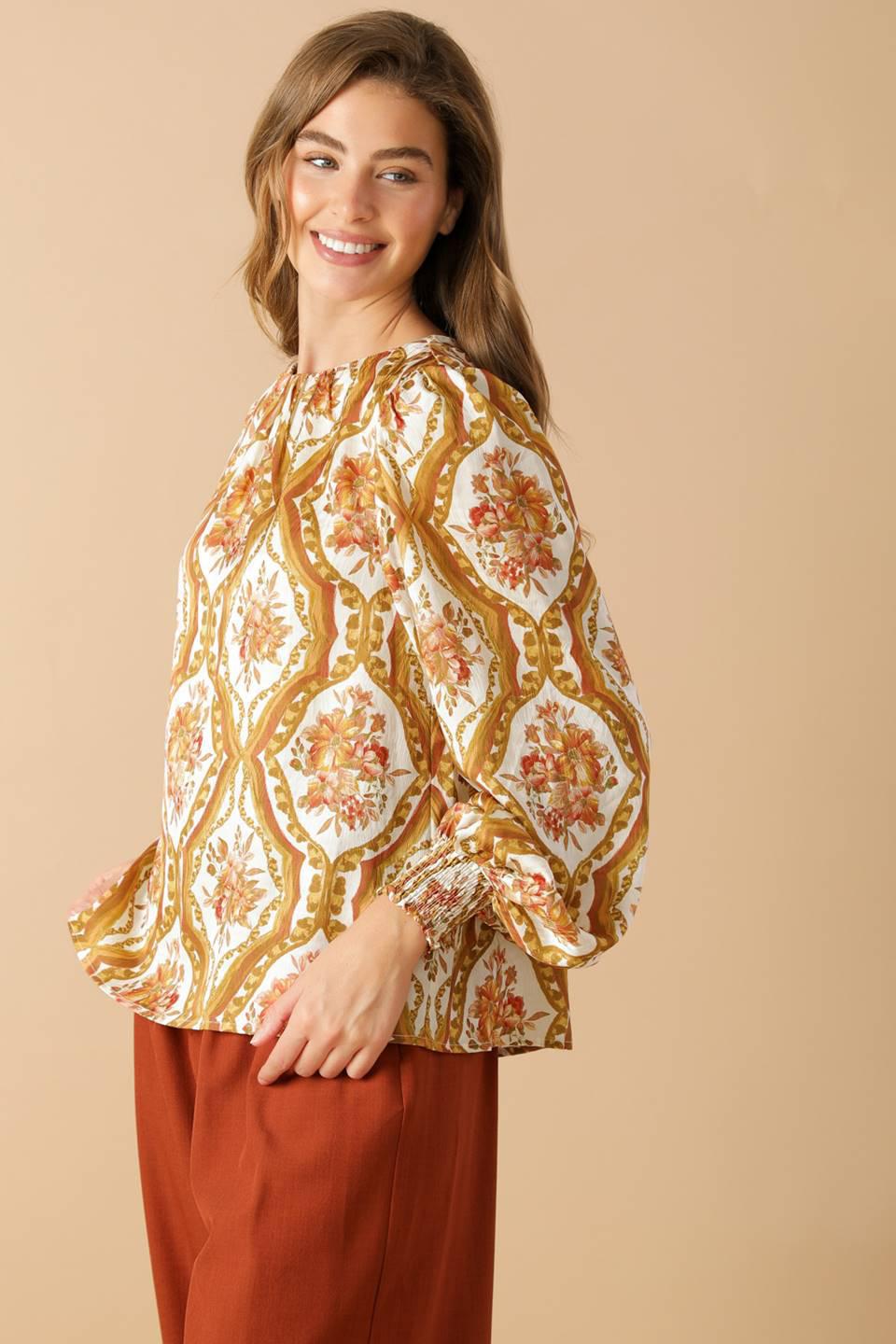 Printed Woven Top