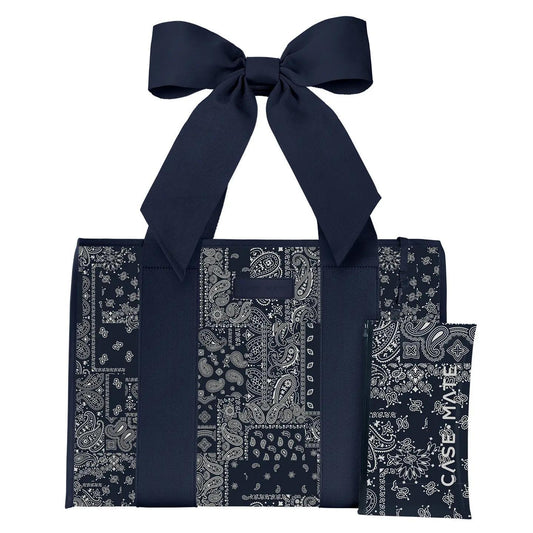 Case-Mate Navy Bandana Bow Jelly Tote Bag