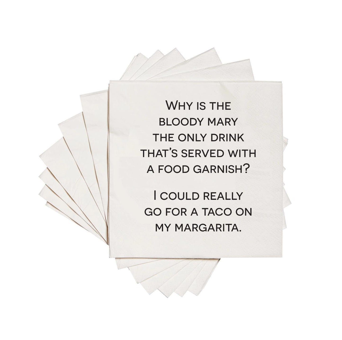 Why Is the Bloody Mary | Funny Printed Cocktail Napkins