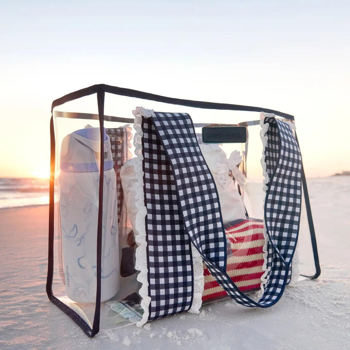 Case-Mate Navy Gingham Jelly Tote Bag