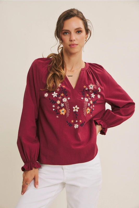 Warmth of Fall Bohemian Blouse