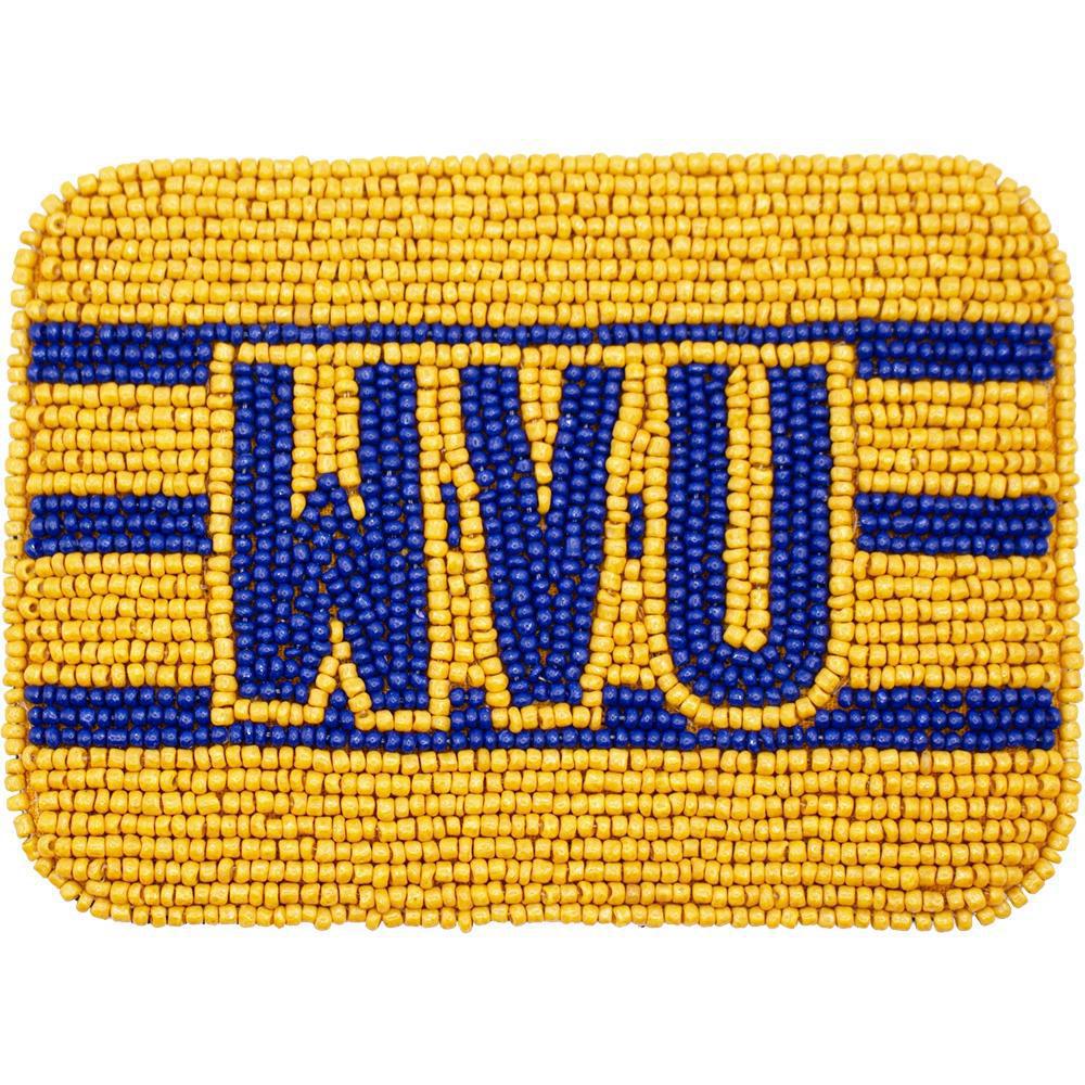 WVU Beaded Card Holder