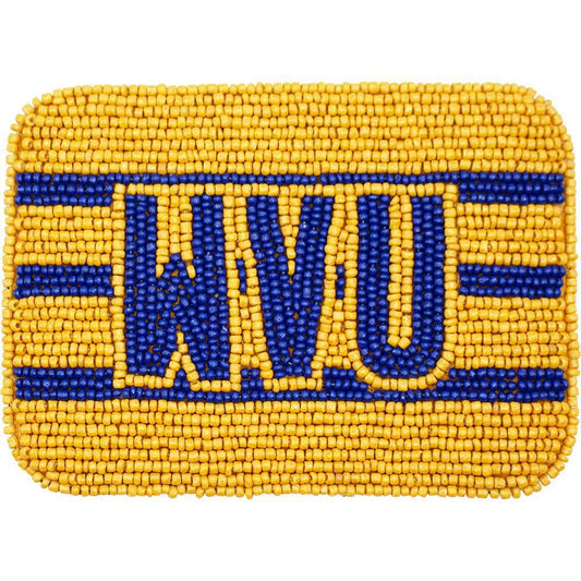 WVU Beaded Card Holder