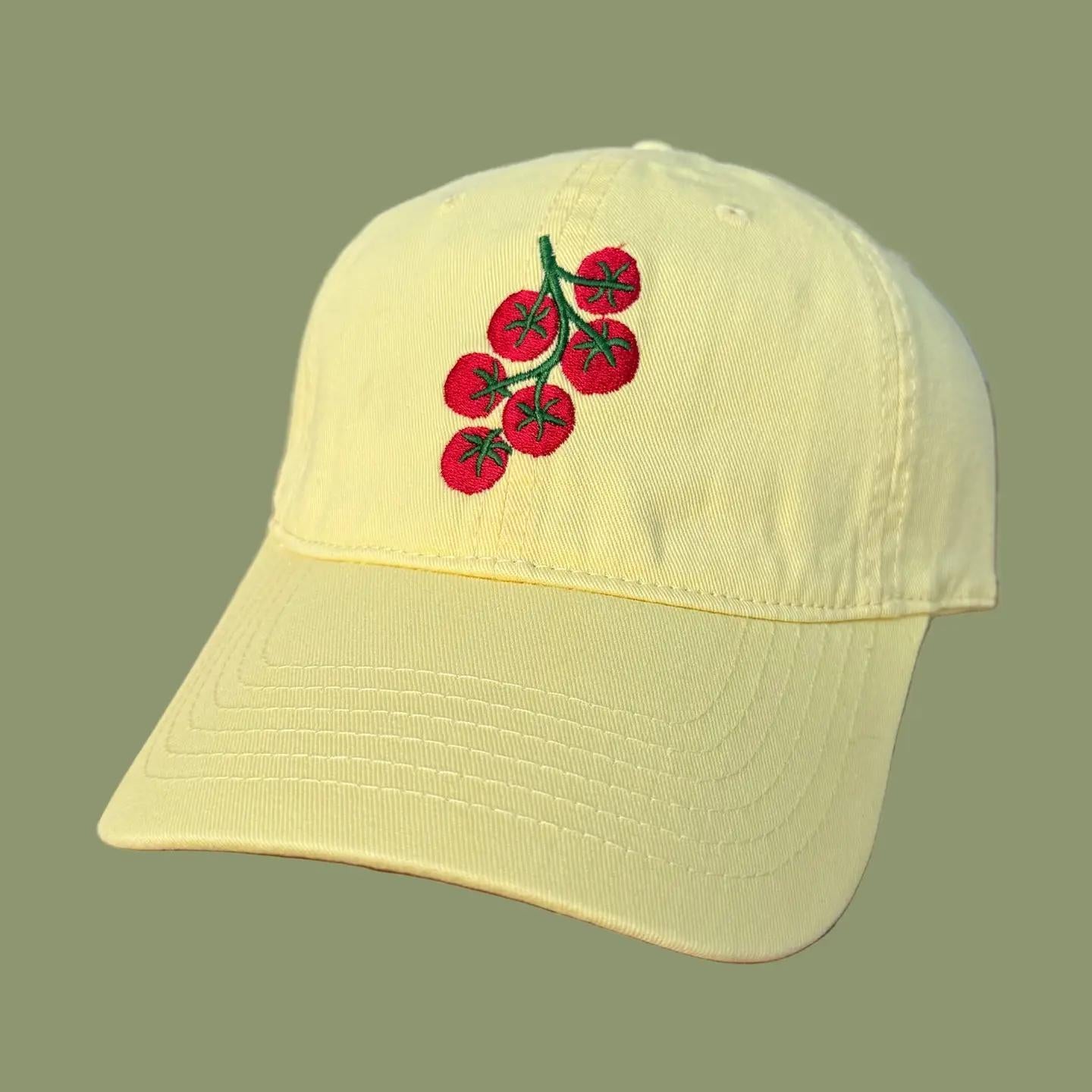 Tomato Vine Embroidered Hat