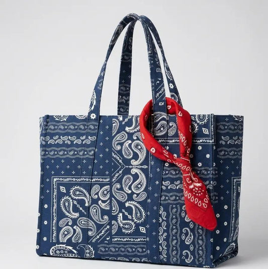 Americana or Everyday - Handmade Tote - W/Bandana Scarf