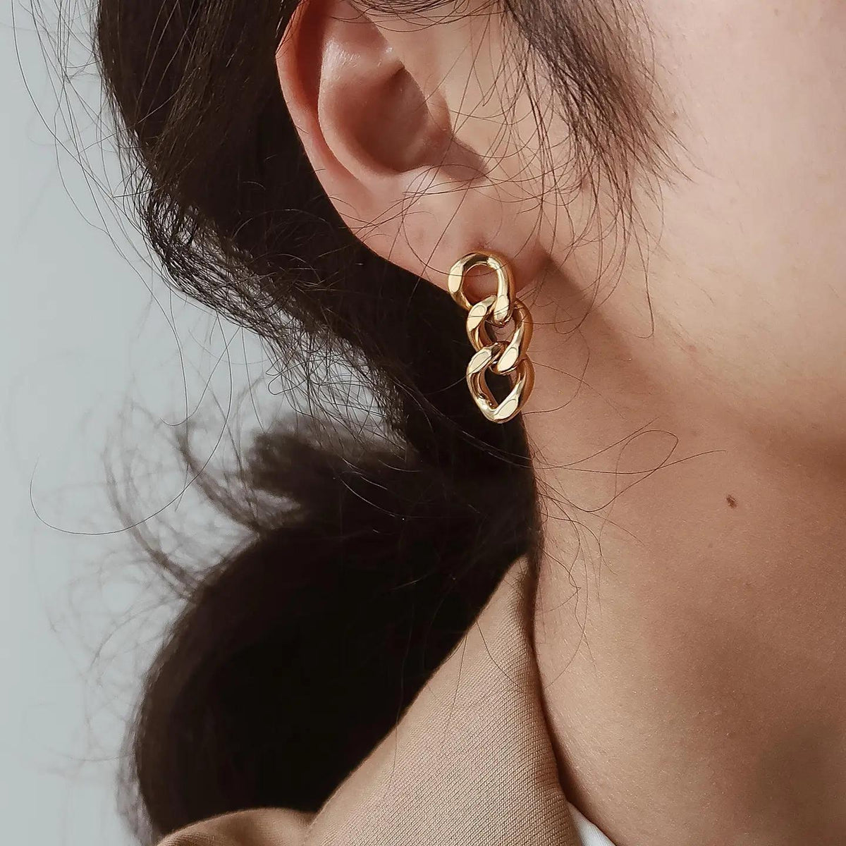 Avalon 18K Gold Non-Tarnish Chain Link Earrings
