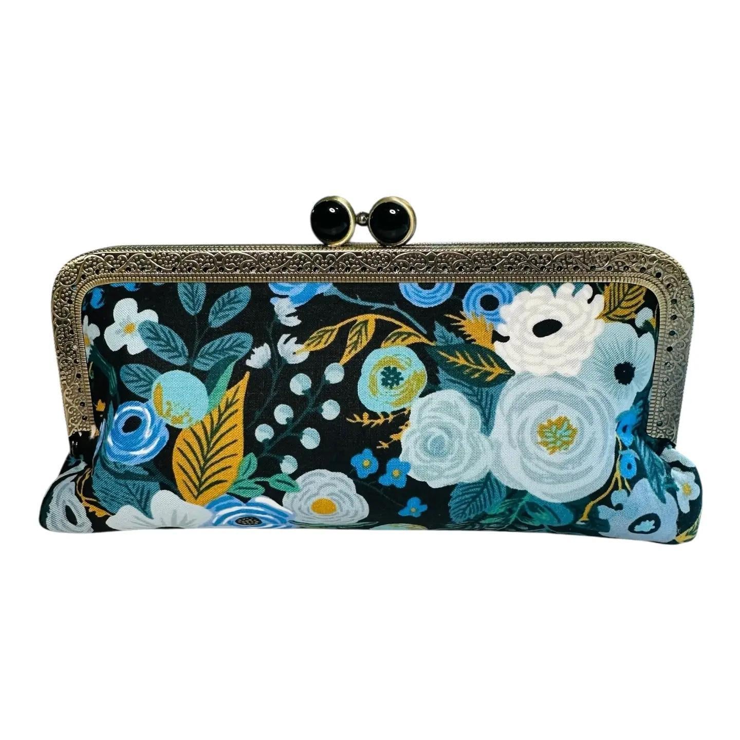 Garden Party Blue- Cell Phone Clutch