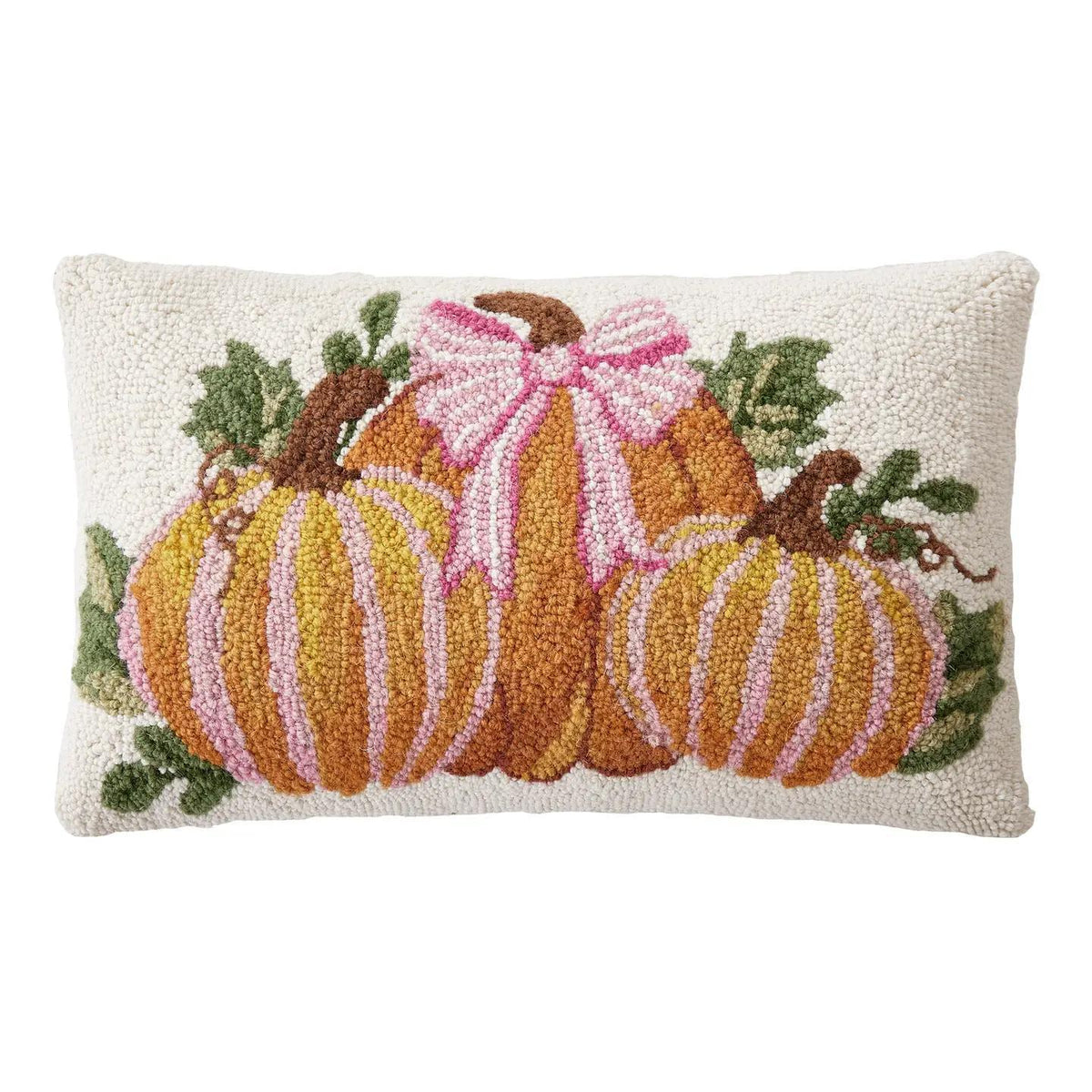 Stripe Pumpkin Trio Hook Pillow