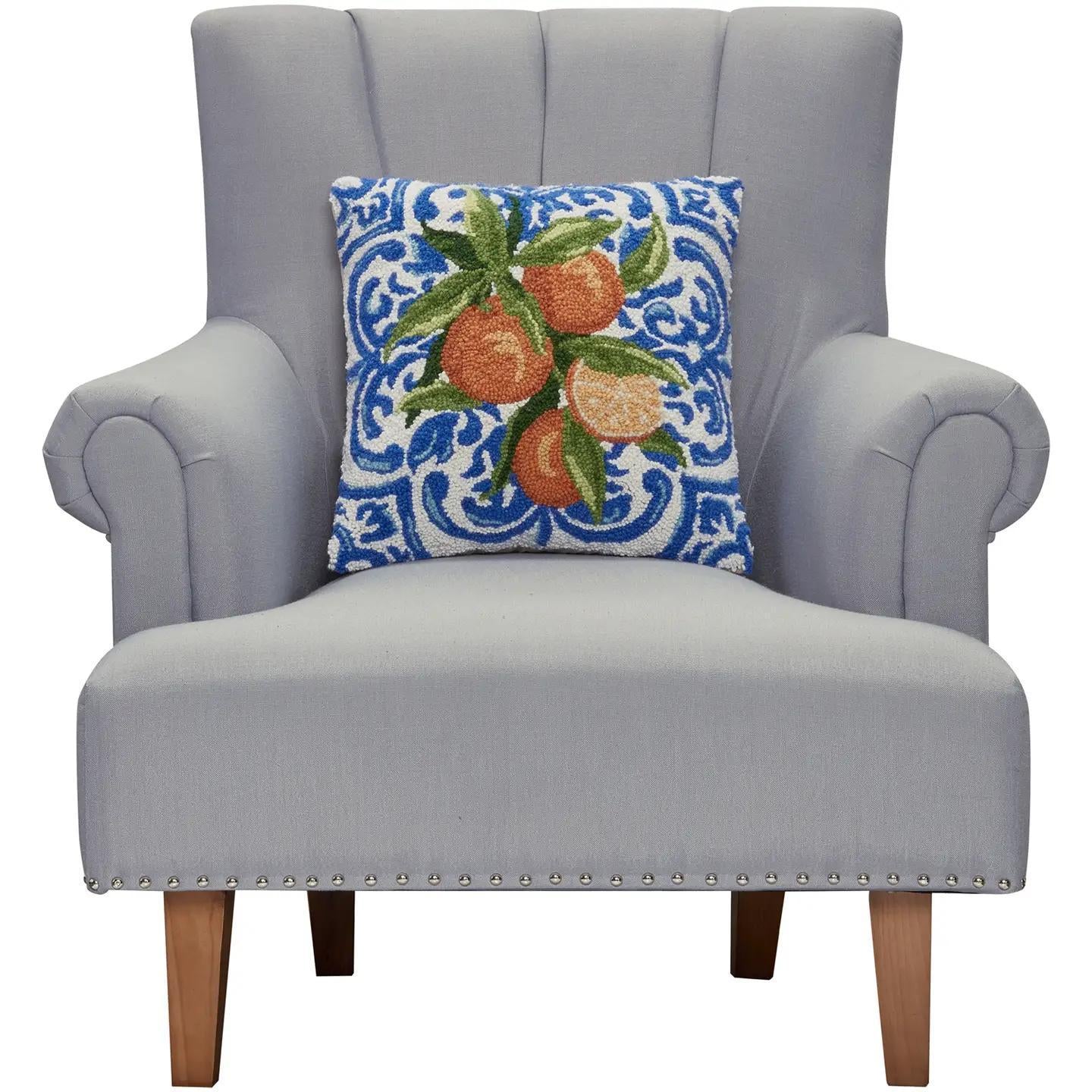 Mediterranean Oranges Hook Pillow