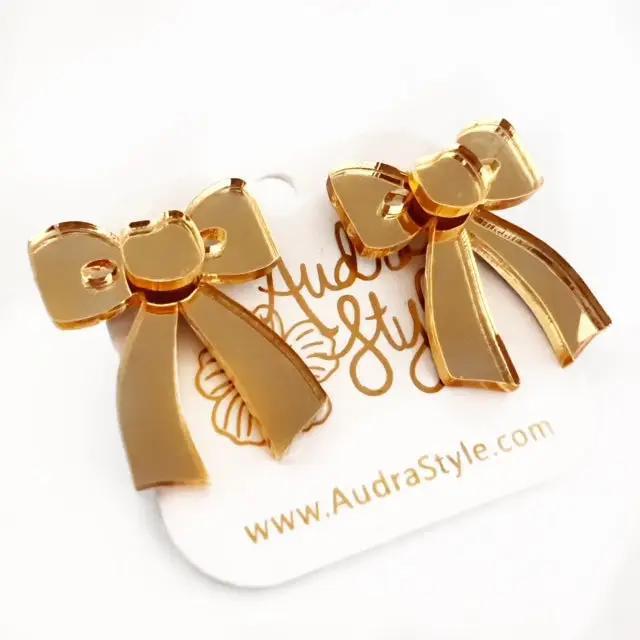 Audra Style Bow Stud Statement Earring