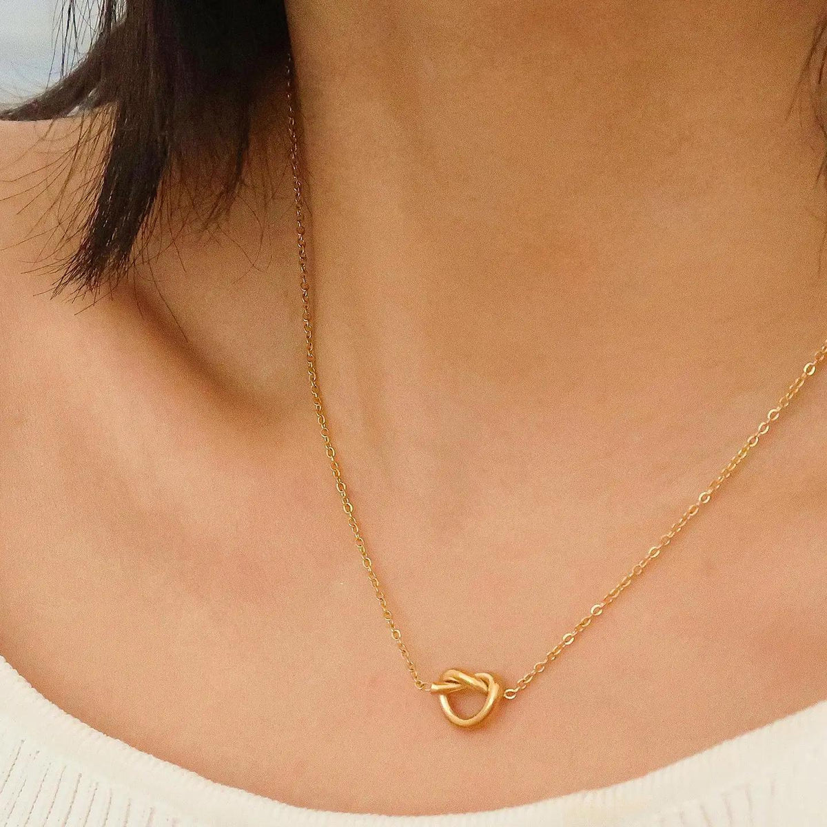 Aimee 18K Gold Petite Heart Non-Tarnish Necklace
