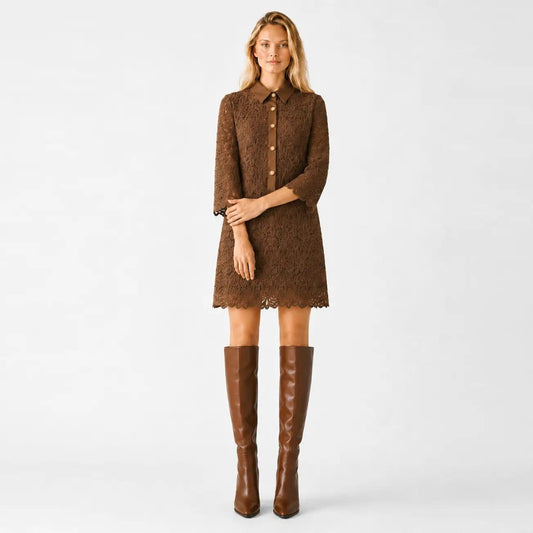 The Chelsea Lace Shirt Dress