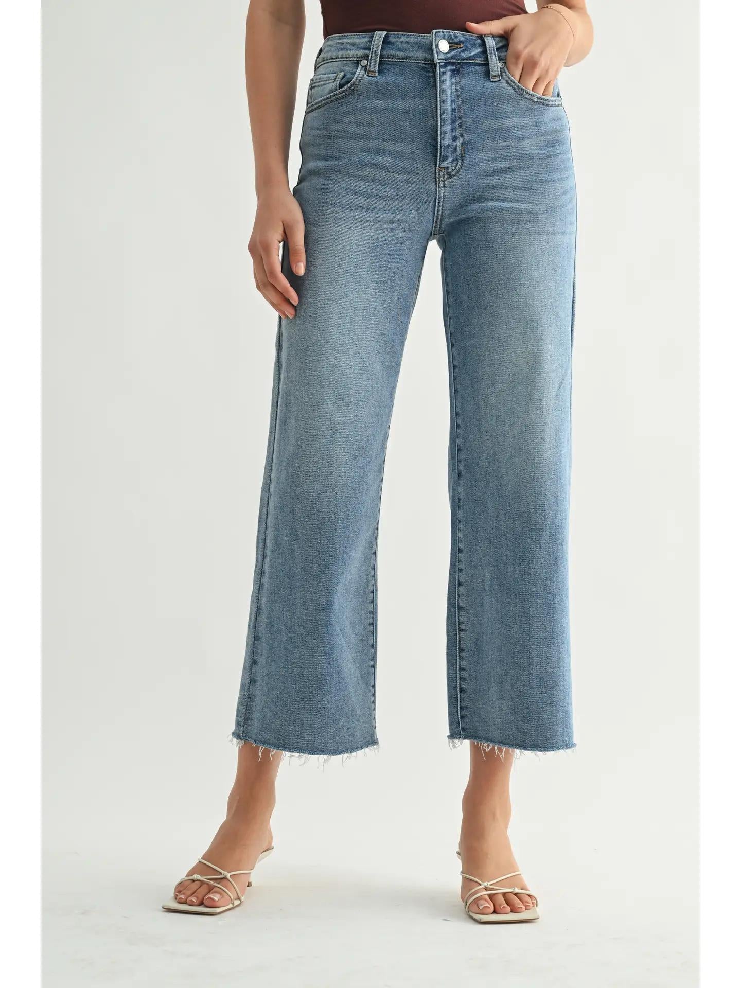 Slim Wide Leg- DP683 - Med