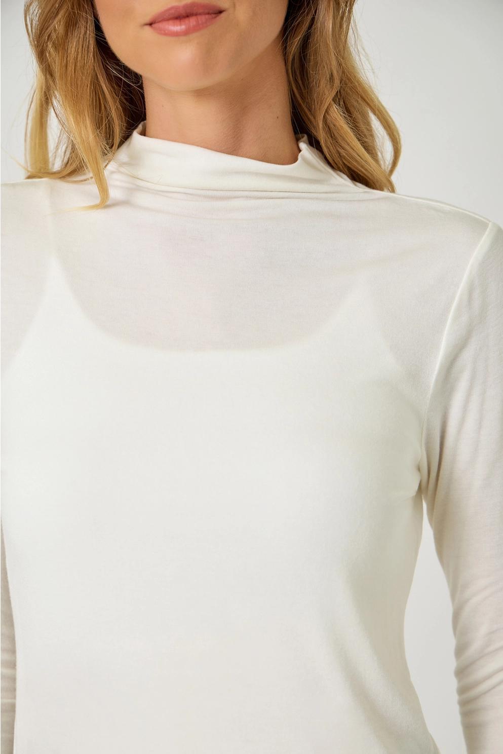 Essential Mock Neck Top (Ivory)