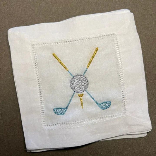 Golf Club Cocktail Napkins - Set of 4