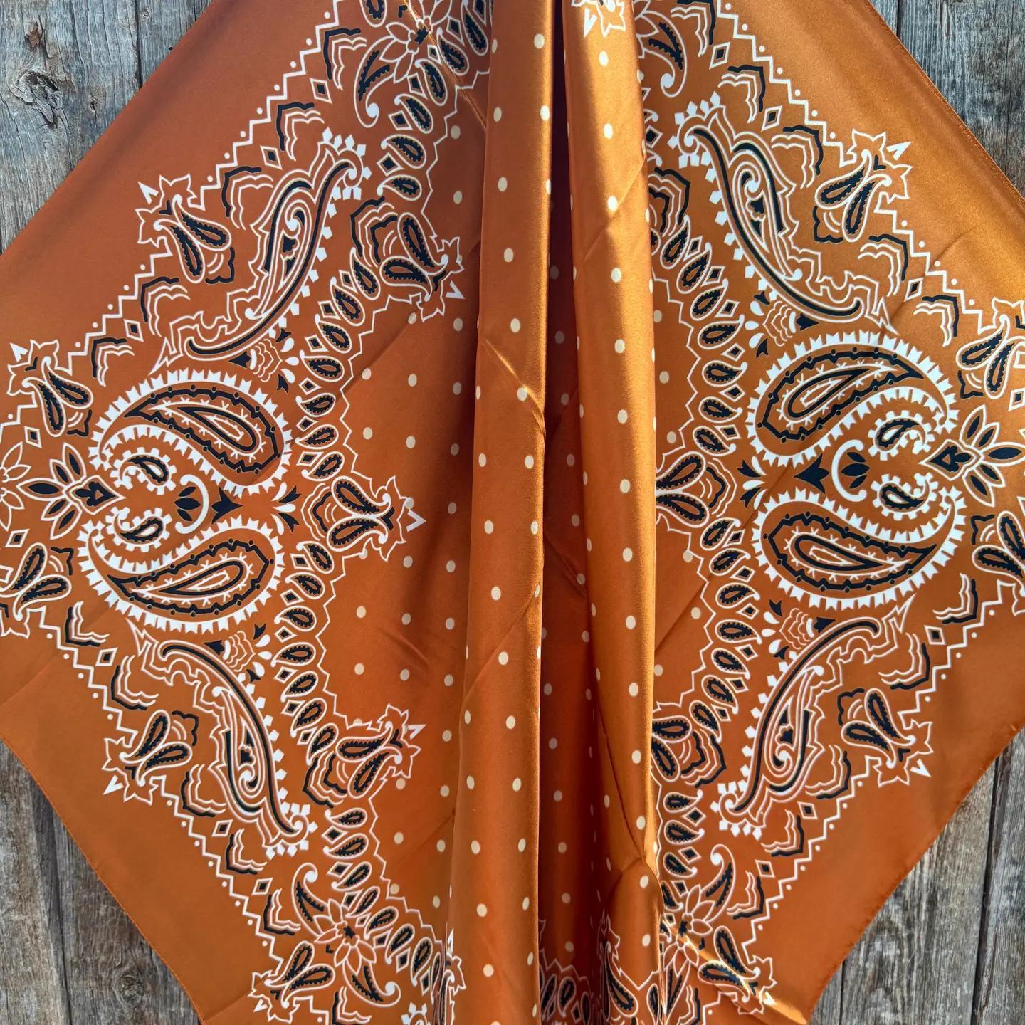 35X35" Rust Paisley Wild Rag