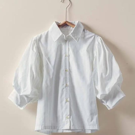 Western Boho Drop Waist Blouse- White