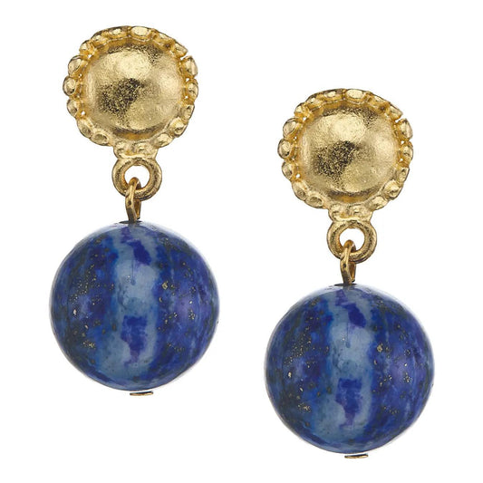 Blue Lapis Drop Earrings