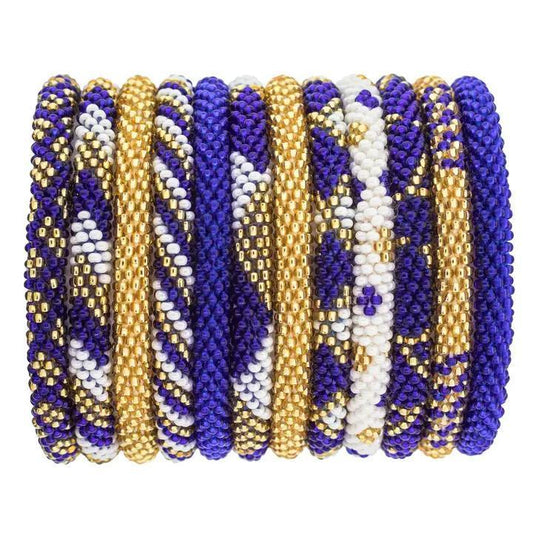 Roll-On® Bracelet Gold and Navy (Single Bracelet)