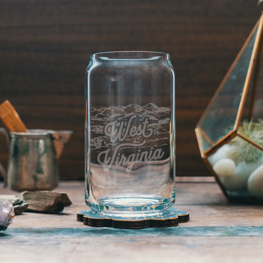 West Virginia Beer Can Glass