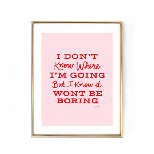 David Bowie Quote (Pink Palette) - Art Print