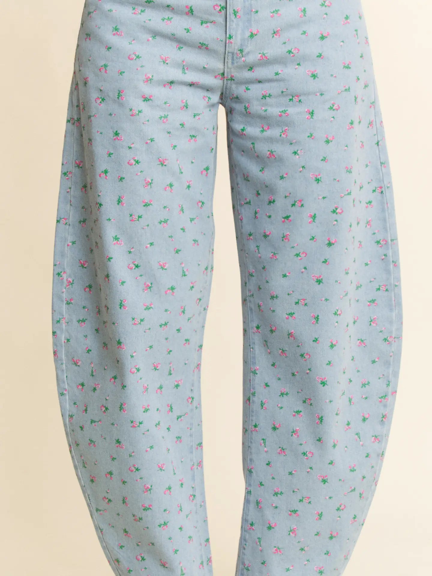 Long Length Front Zipper Leopard Printed Pants