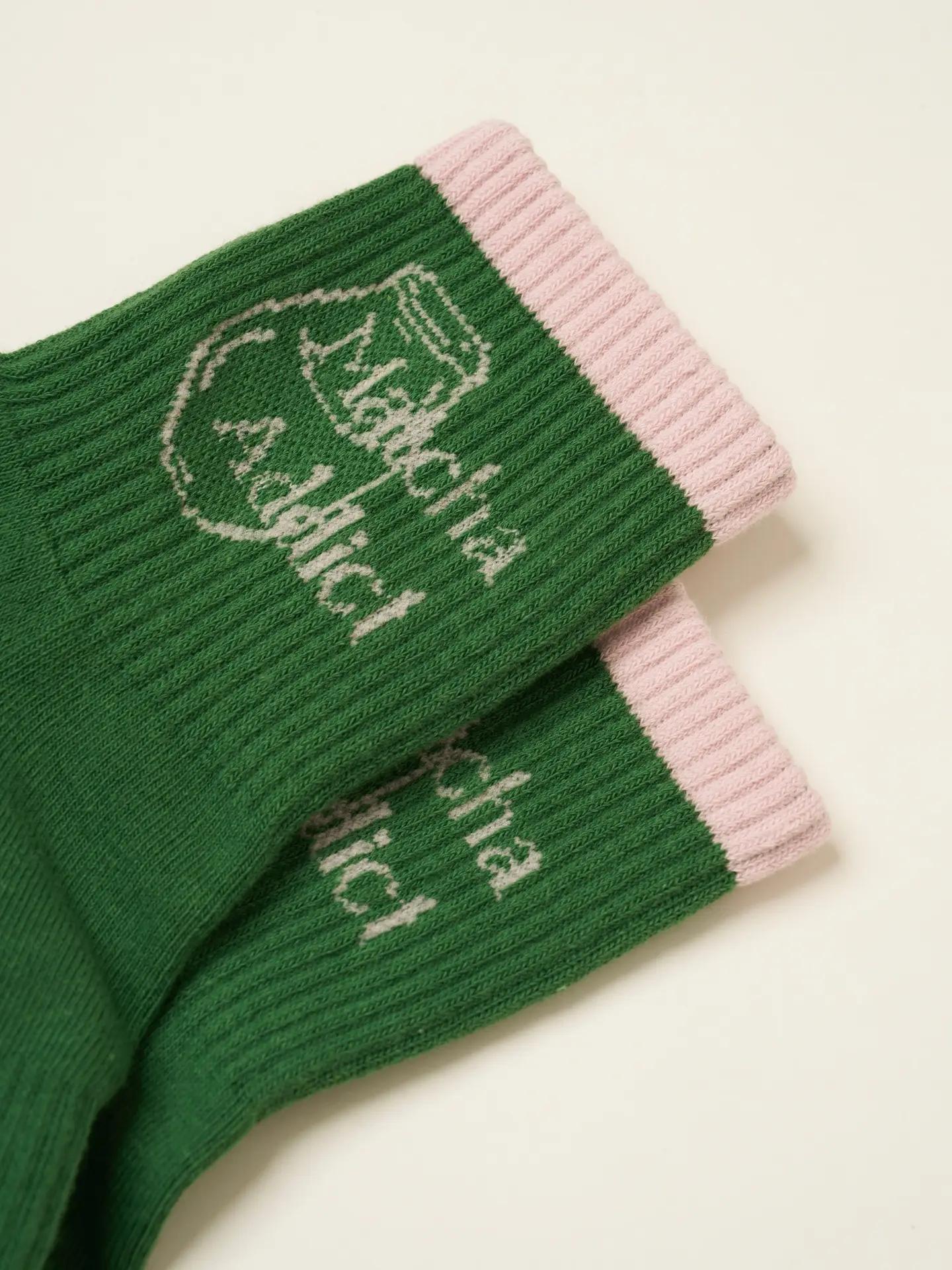 Matcha Addict Grip Sock, Pilates Socks
