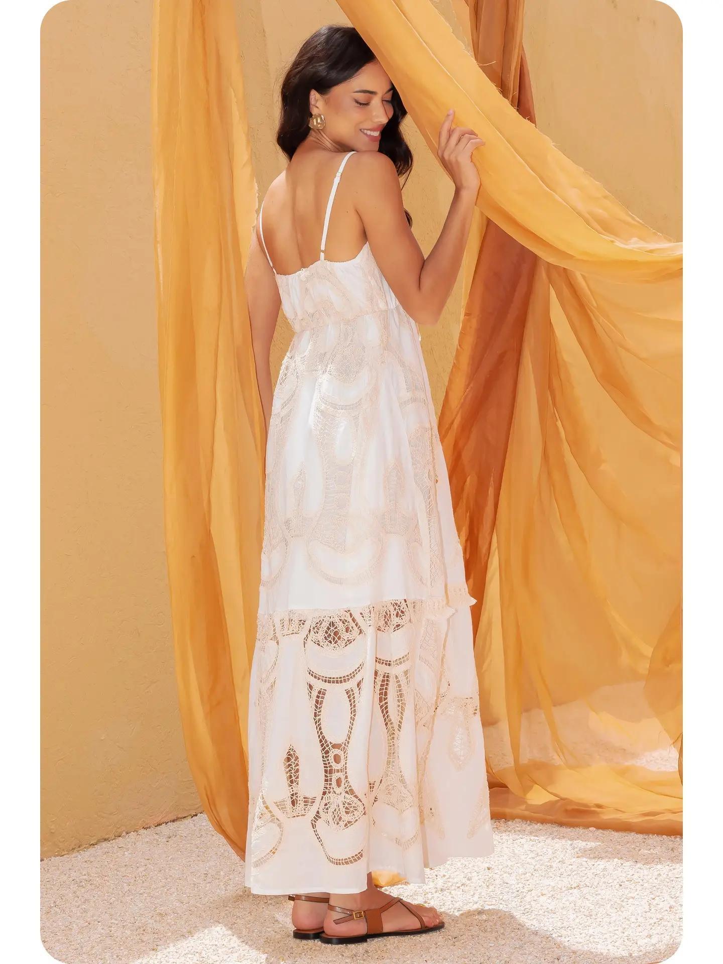 Crochet Lace Maxi Dress