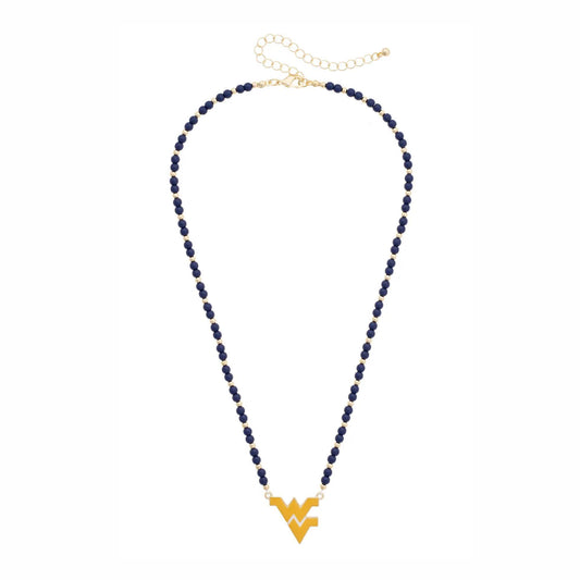 West Virginia Mountaineers Beaded Spirit Necklace