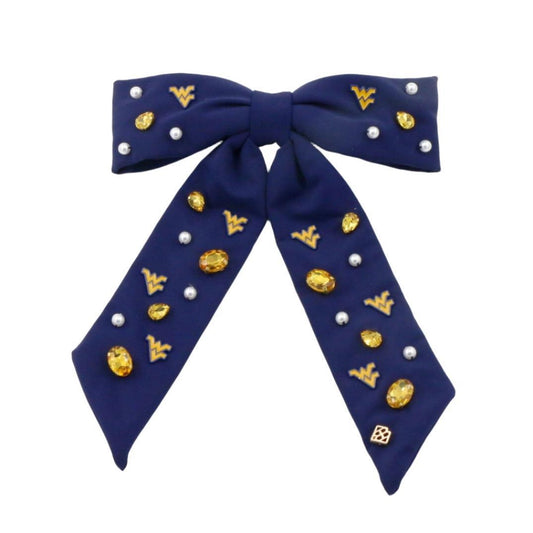 West Virginia Navy Bow Barrette