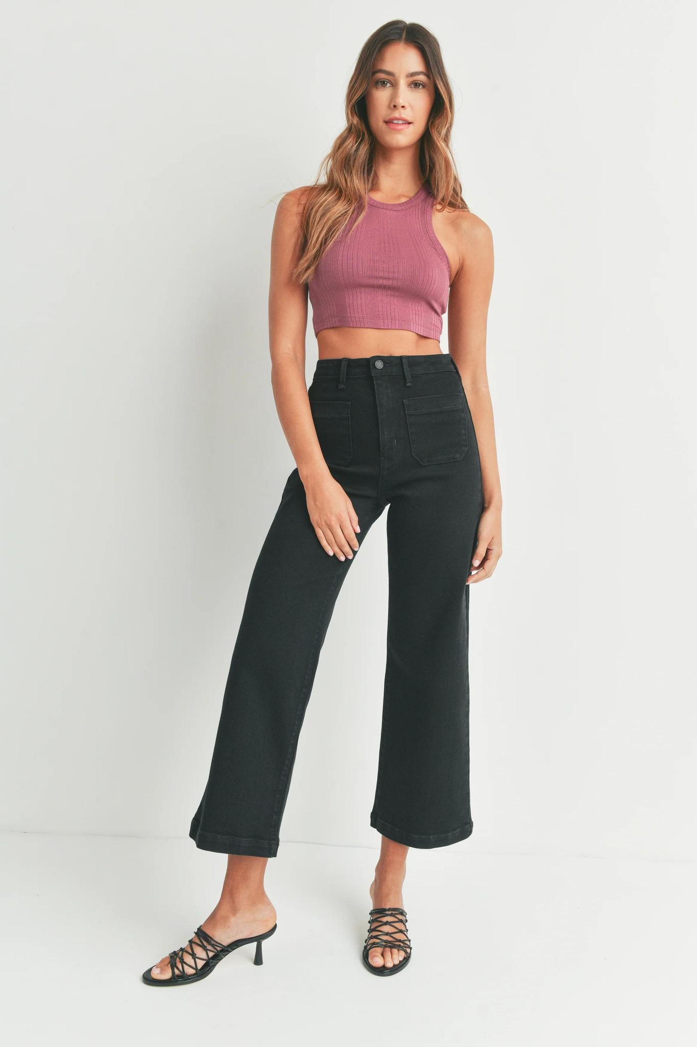 Sailor Pocket Wide Leg (Black)