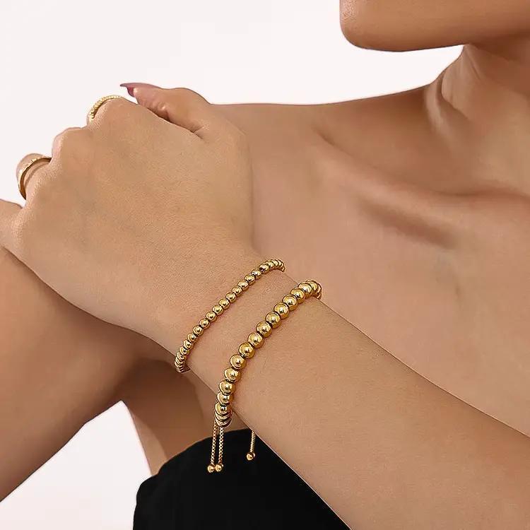 Liliane 18K Gold Non-Tarnish Beaded Bracelet