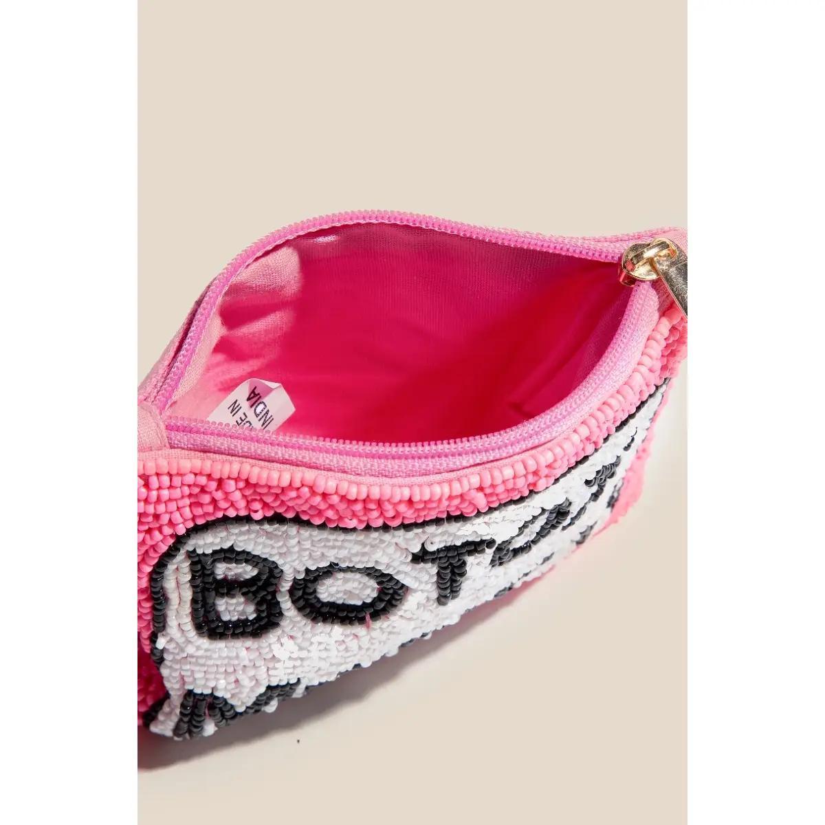Seed Beaded Botox Money Coin Purse