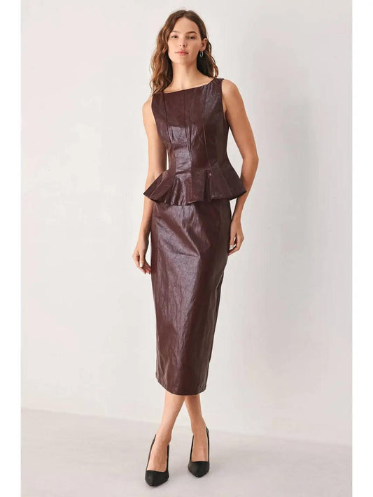 A Faux Leather Top