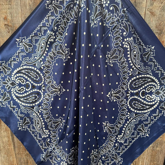 35X35" Blue Paisley Wild Rag