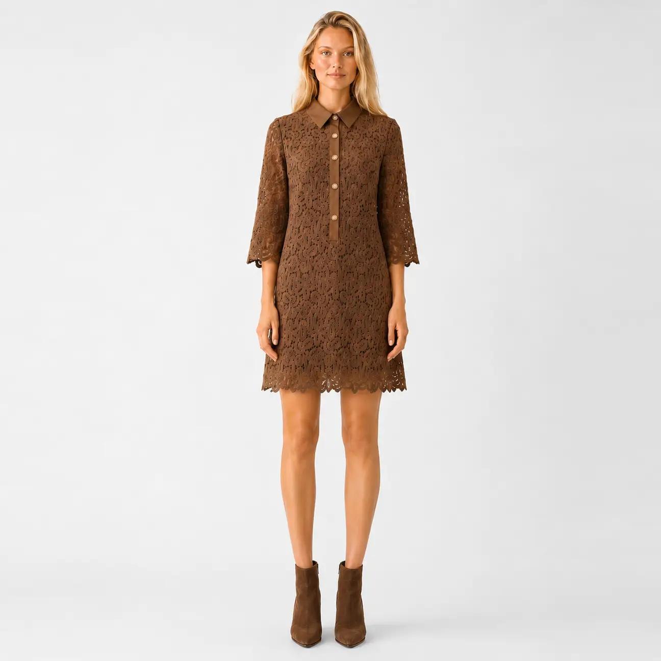 The Chelsea Lace Shirt Dress