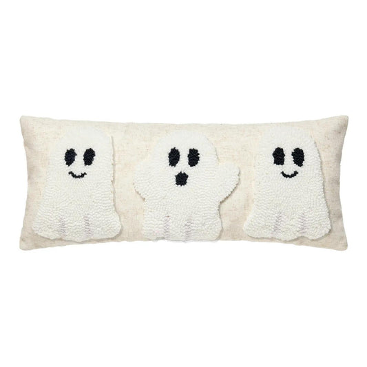 Ghost Trio Hook On Flax Pillow