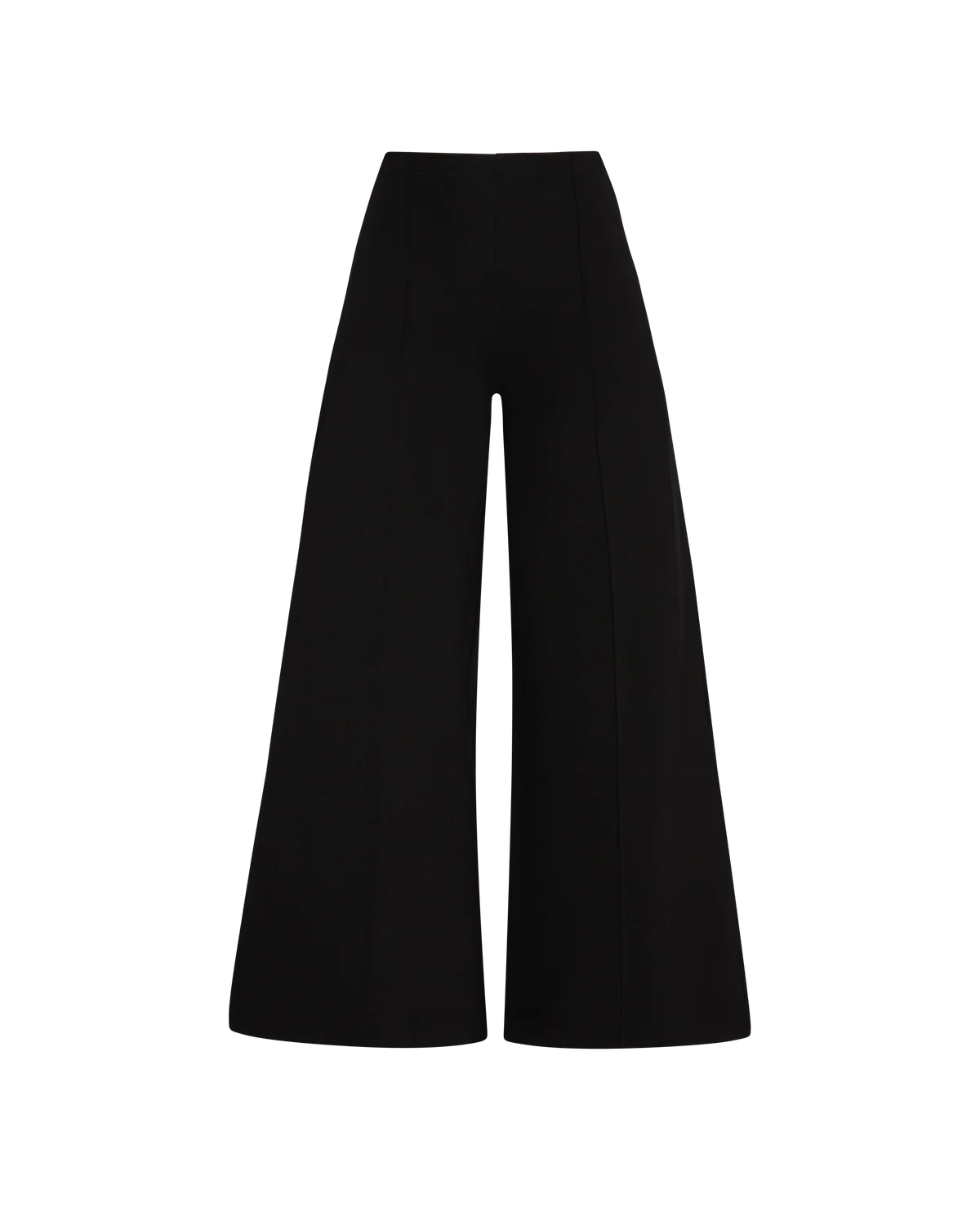 Ponte Knit Wide Leg Pant: Cropped