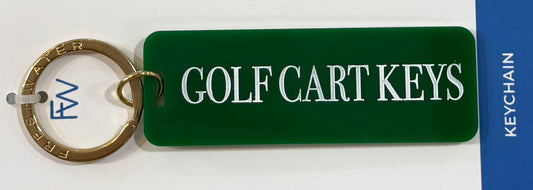 Golf Cart Keys Rectangle Keychain